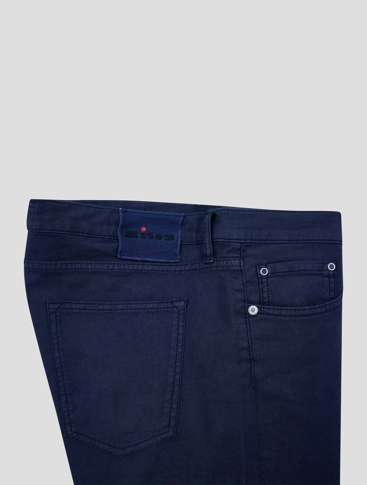 Kiton Blue Cotton Linen Ea Jeans
