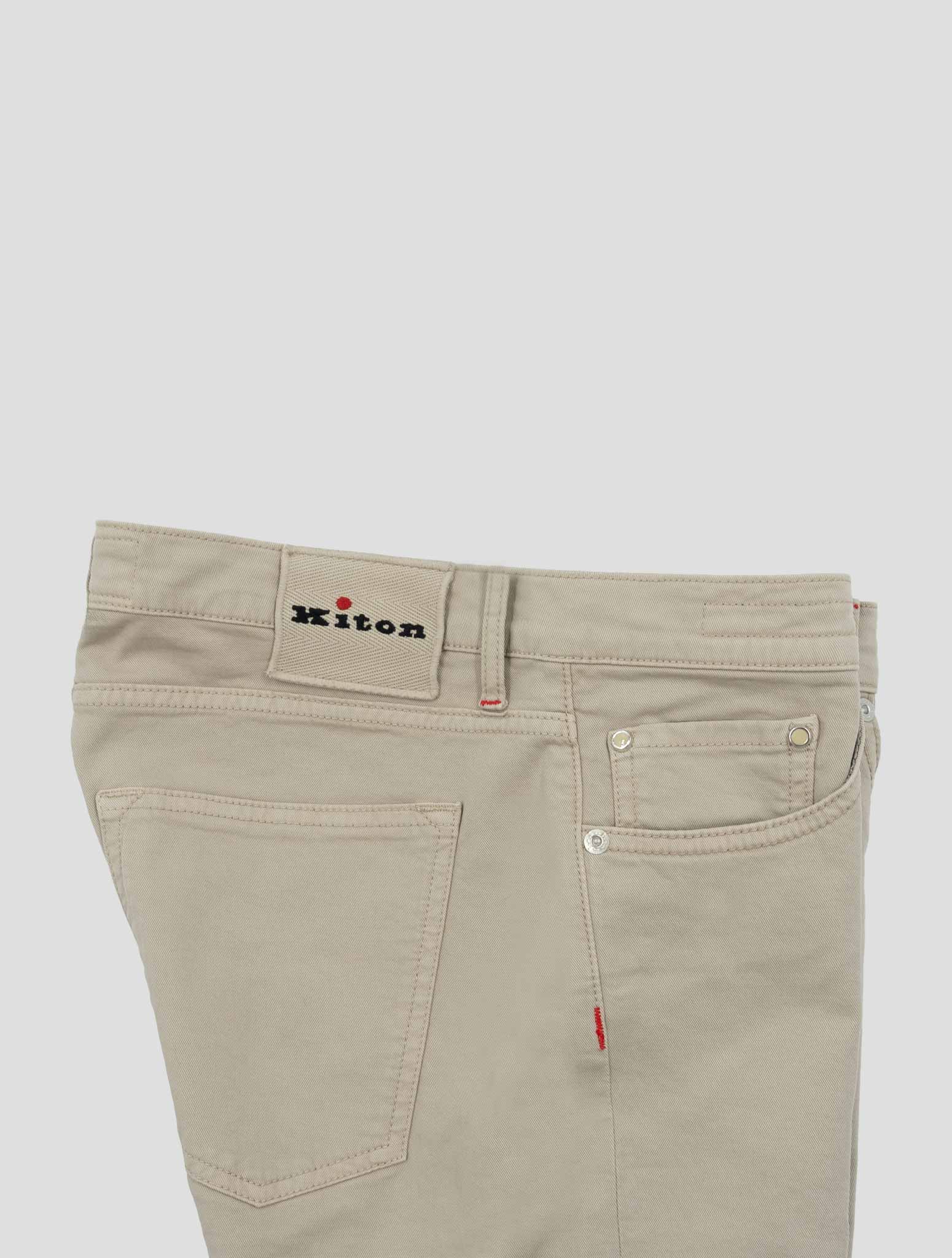 Kiton Beige Cotton Ea Jeans
