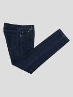 Kiton Blue Cotton Ea Pants