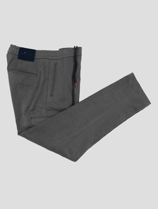 Kiton Gray Cupro Pl Nylon Ea Pants