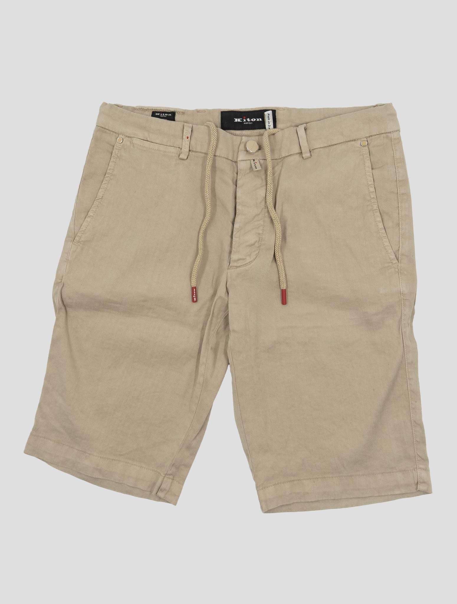 Kiton Beige Linen Cotton Ea Short Pants