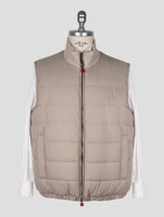 Kiton Taupe Pl Gilet Coat