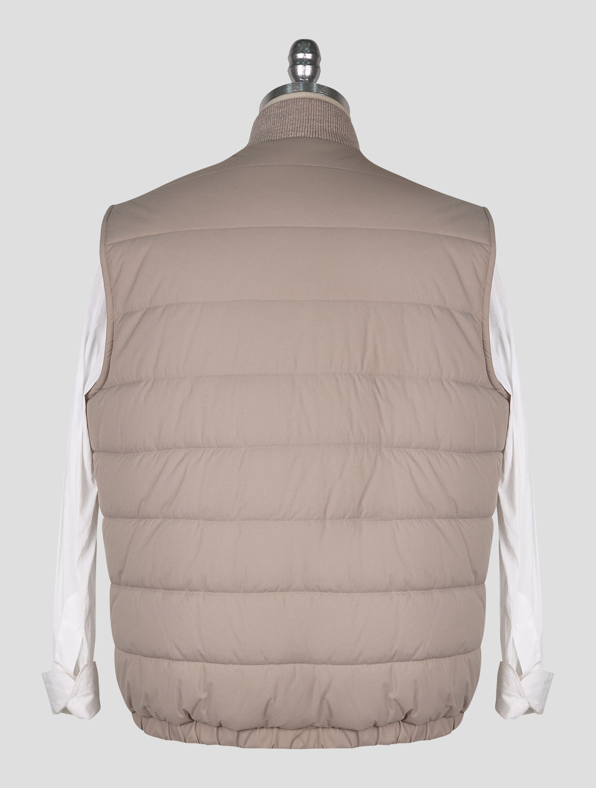 Kiton Taupe Pl Gilet Coat