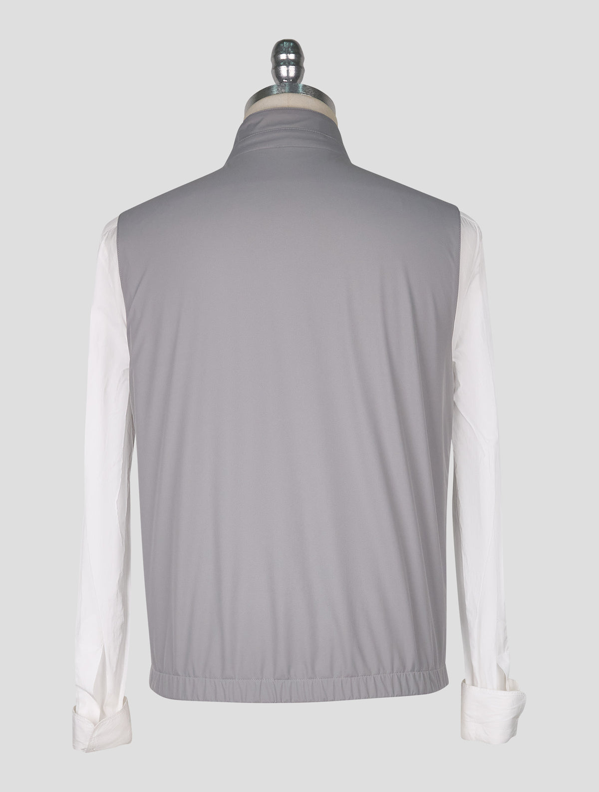 Kiton Gray Pl Viscose Ea Reverse Gilet Coat