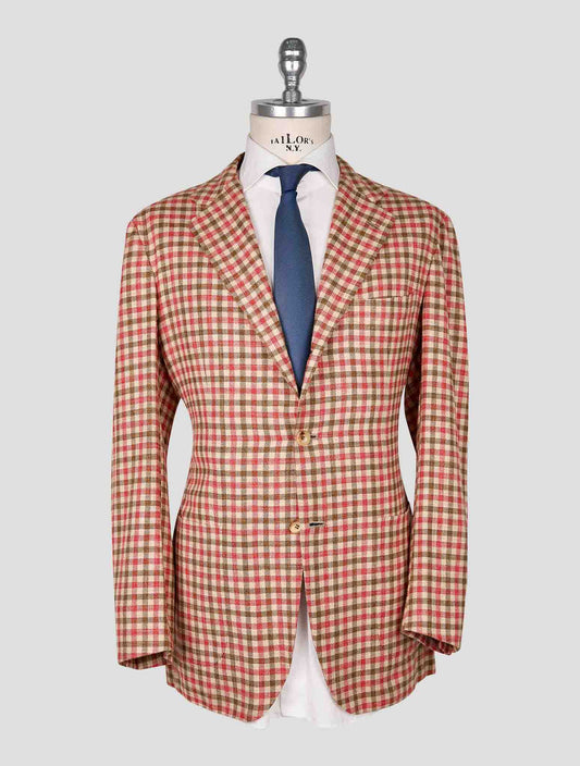 Kiton Multicolor Cashmere Cotton Silk Virgin Wool Pa Blazer