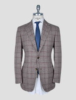 Kiton Brown White Cashmere Blazer