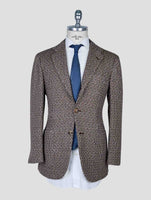 Kiton Brown White Cashmere Blazer