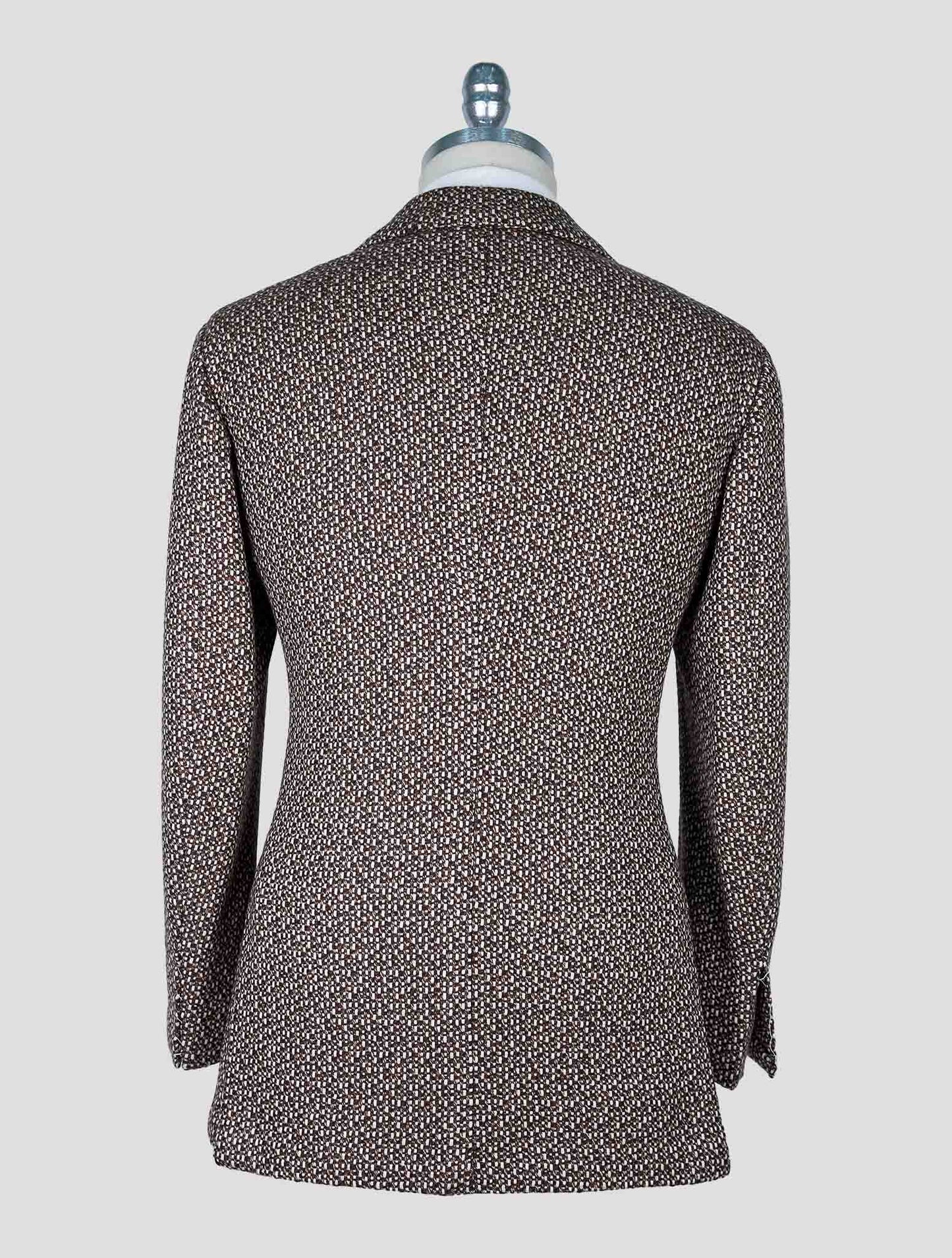 Kiton Brown White Cashmere Blazer