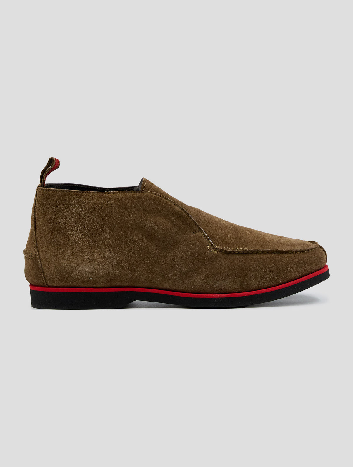 Kiton Brown Leather Shearling Boots