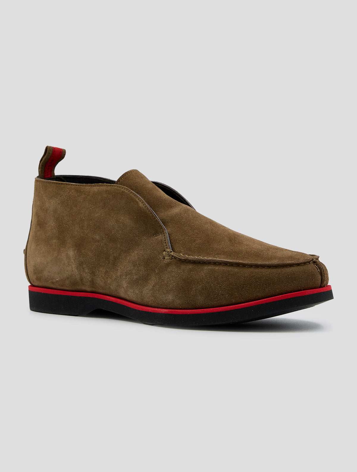Kiton Brown Leather Shearling Boots