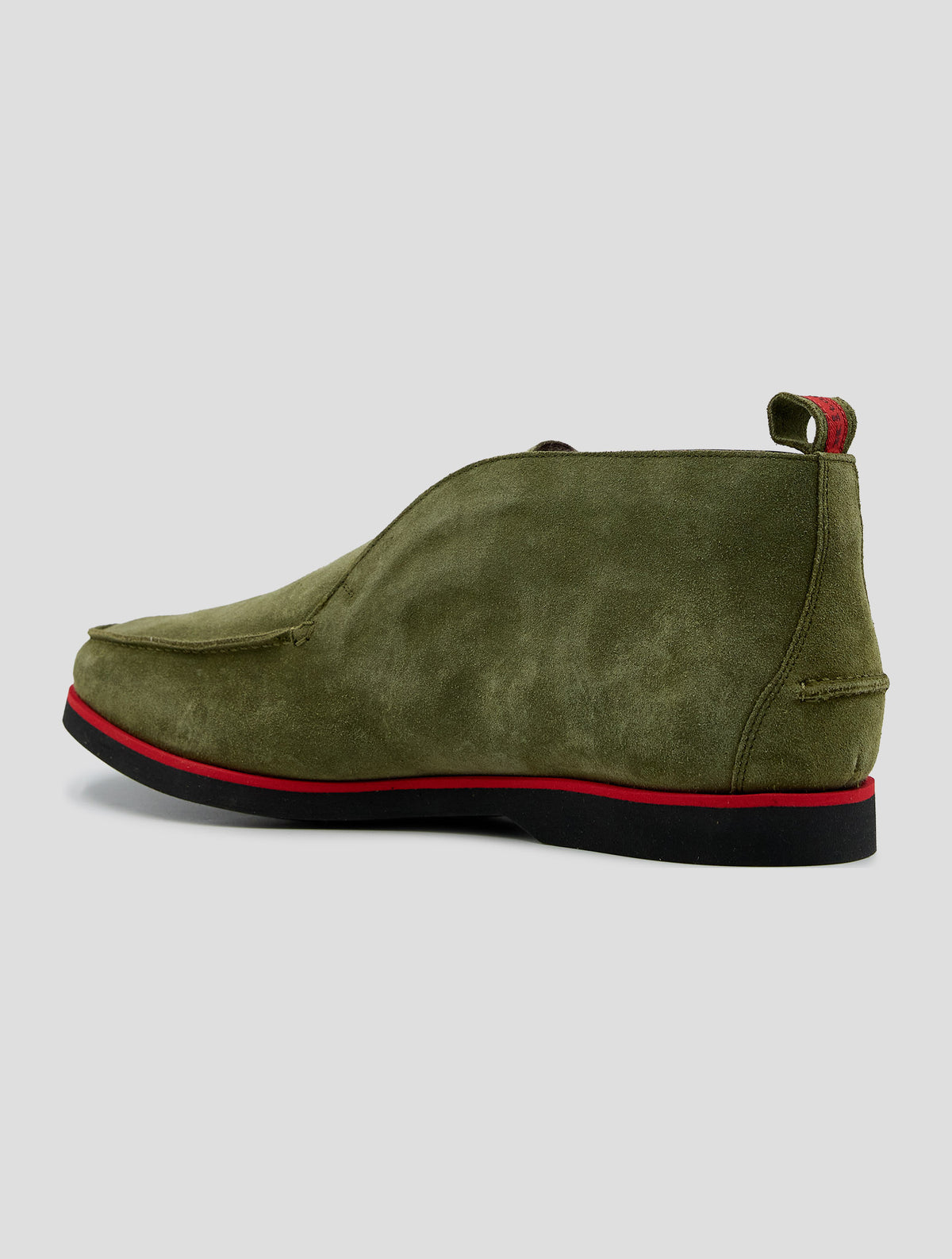 Kiton Green Leather Shearling Boots