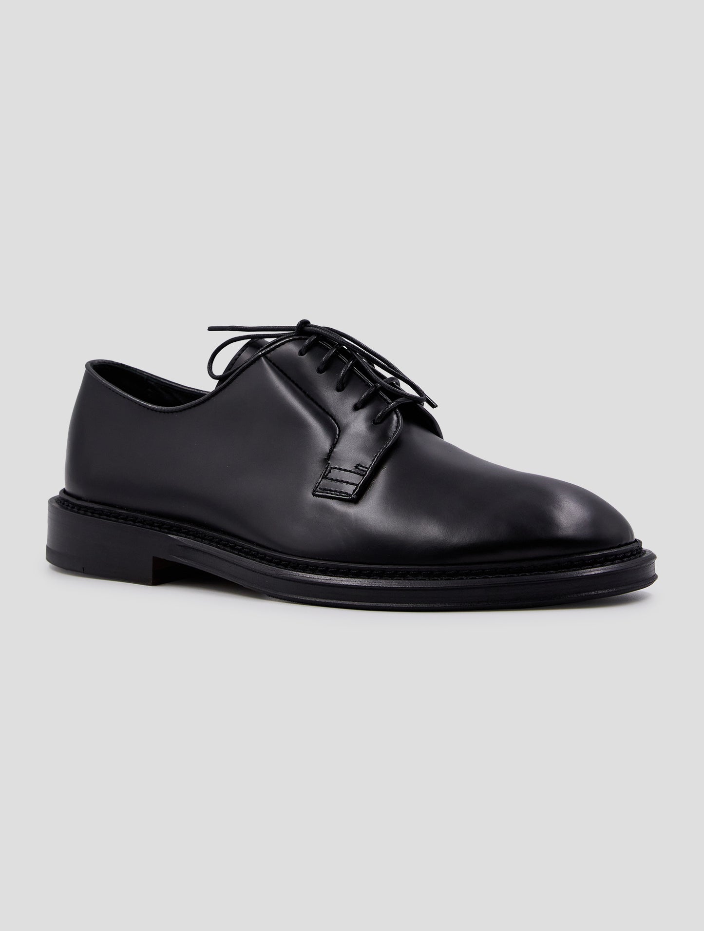 Kiton Black Leather Dress Shoes