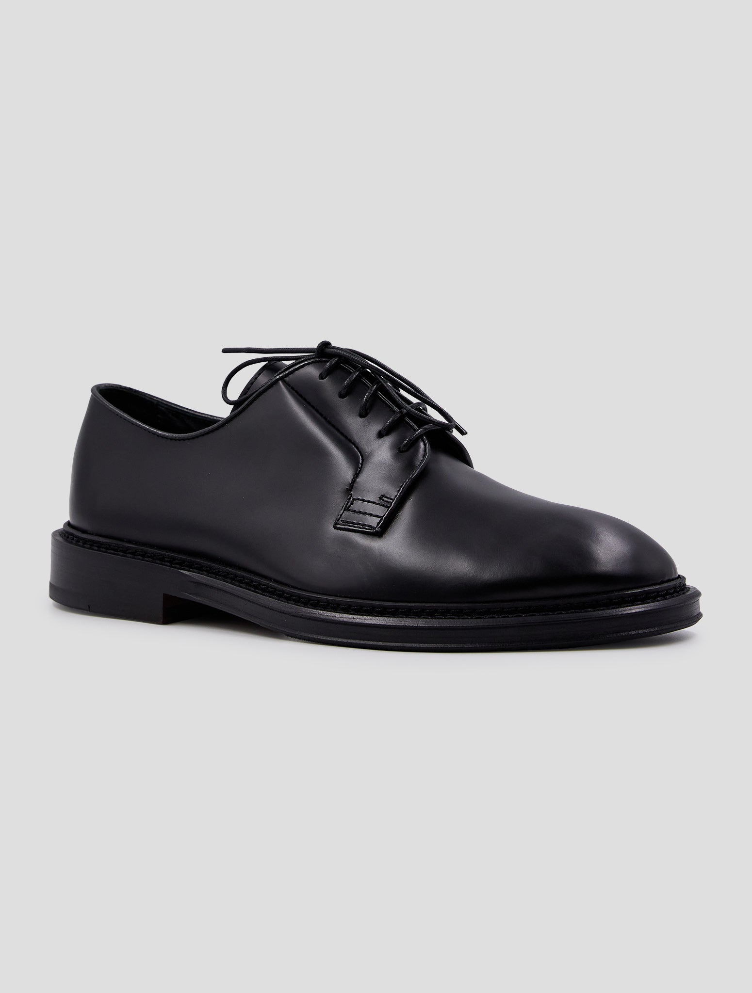 Kiton Black Leather Dress Shoes