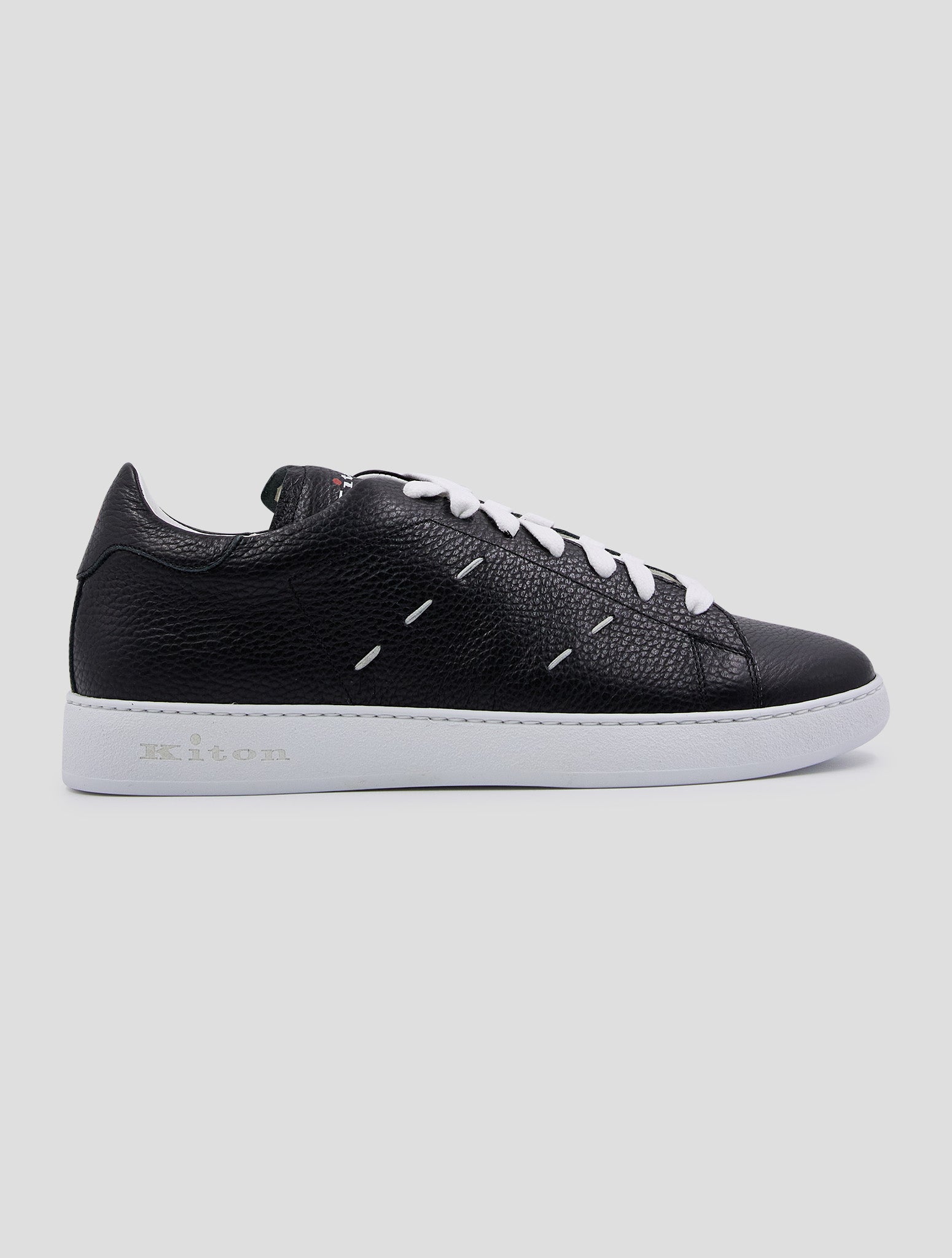 Kiton Black Leather Sneakers