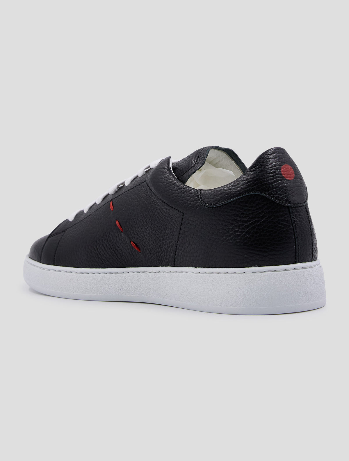 Kiton Black Leather Sneakers