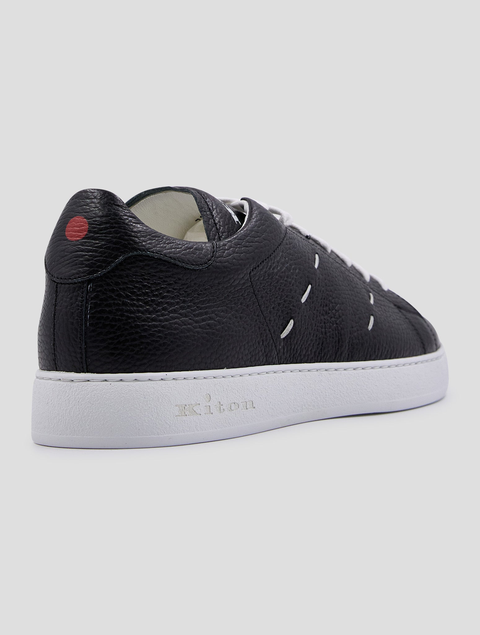 Kiton Black Leather Sneakers