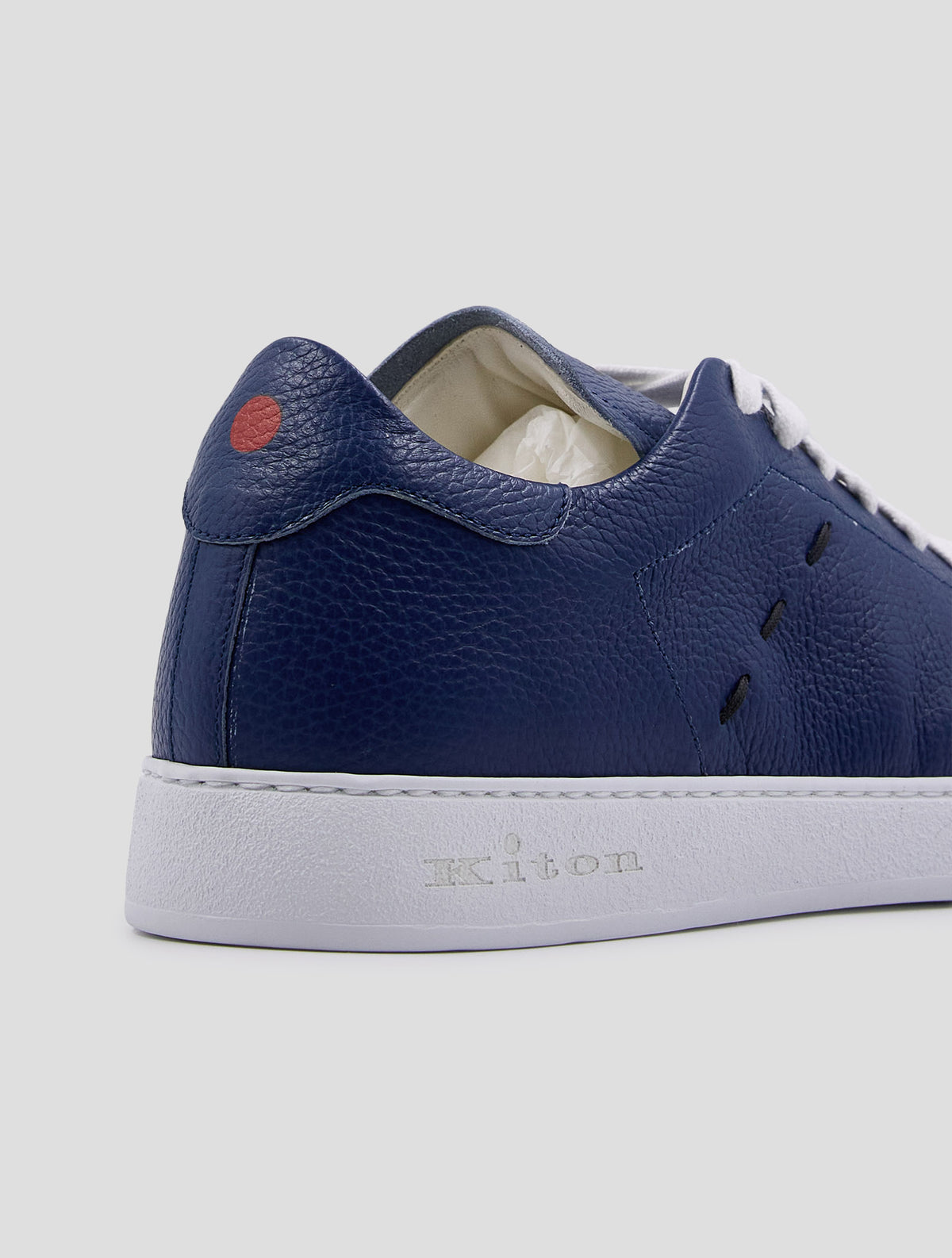 Kiton Blue Leather Sneakers