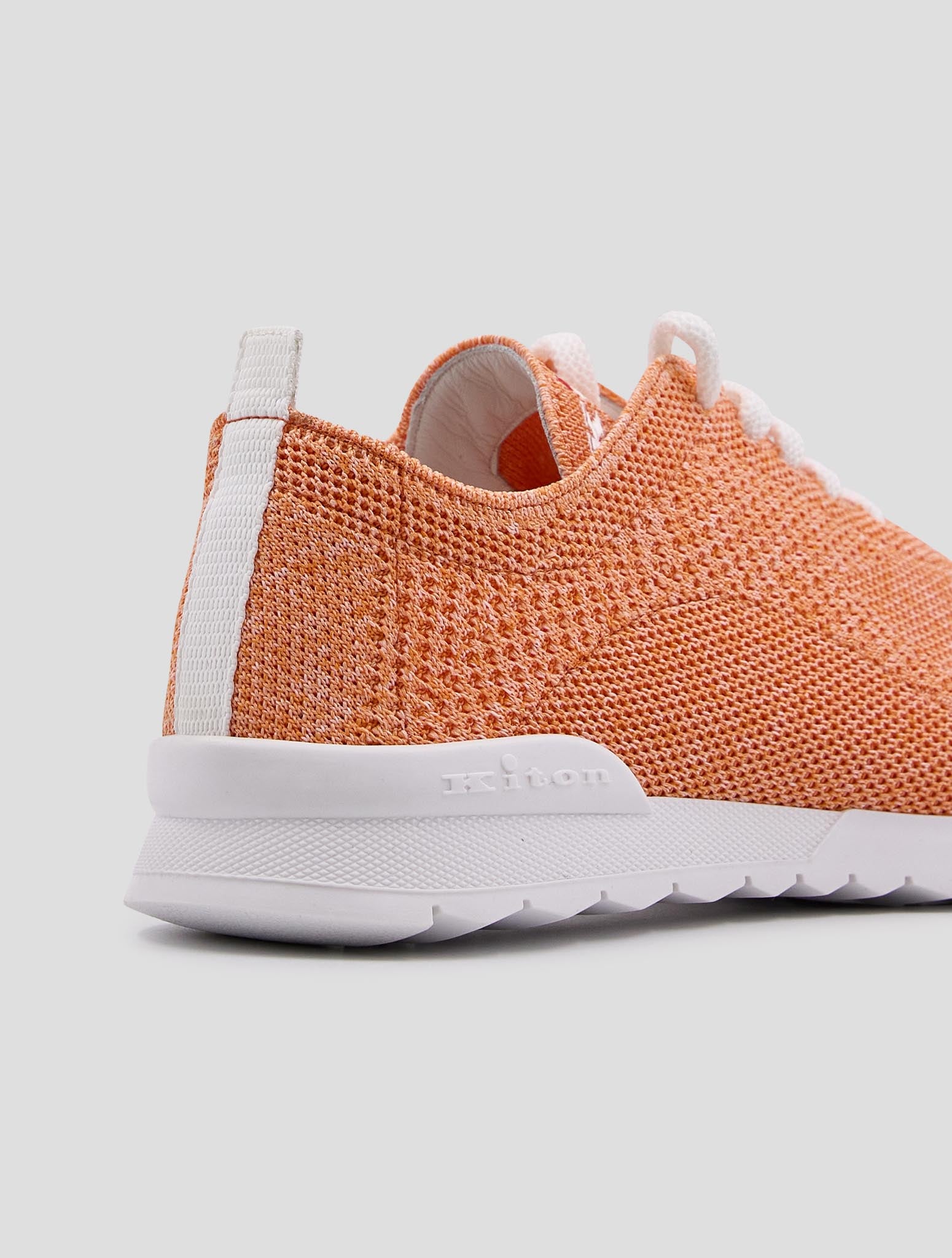 Kiton Orange Cotton Ea Sneakers