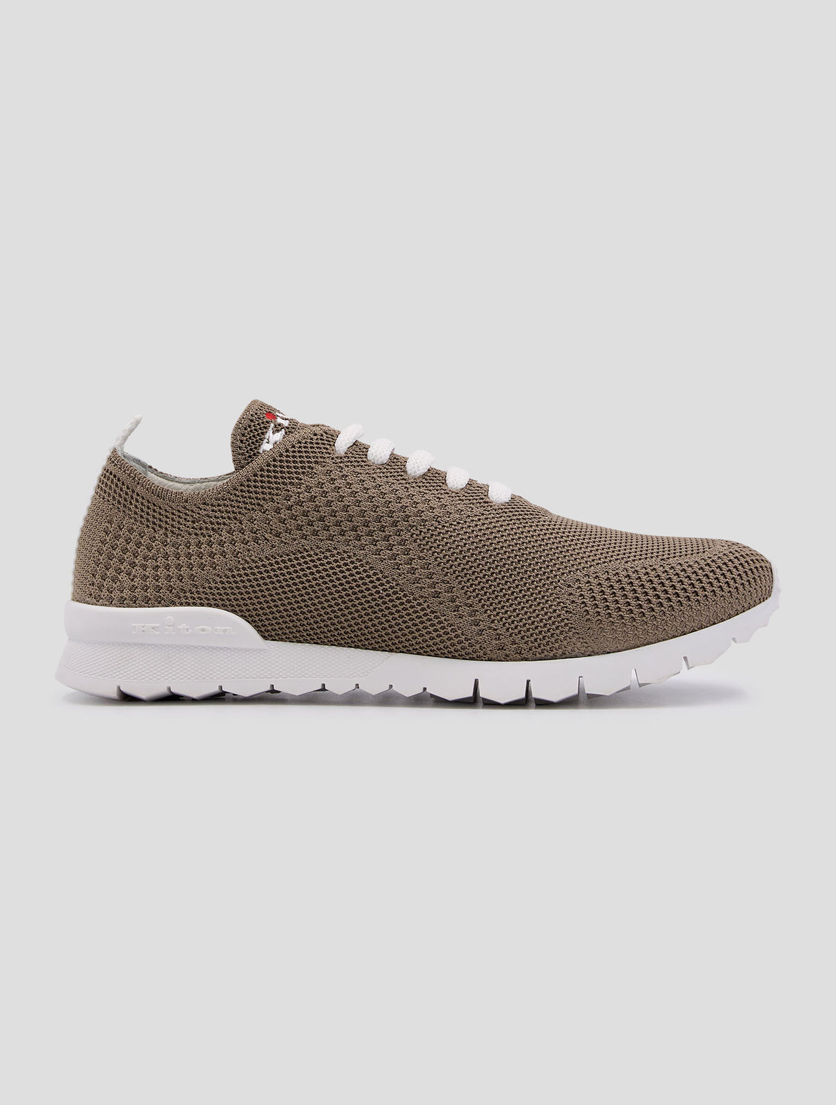 Kiton Brown Cotton Ea Sneakers