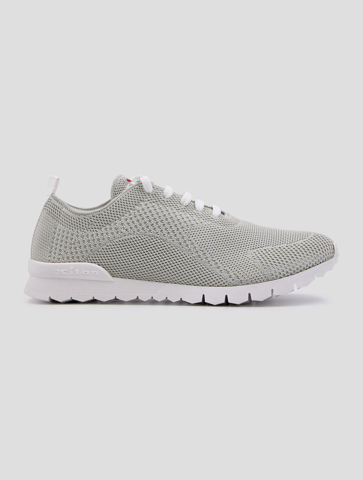 Kiton Gray Cotton Ea Sneakers