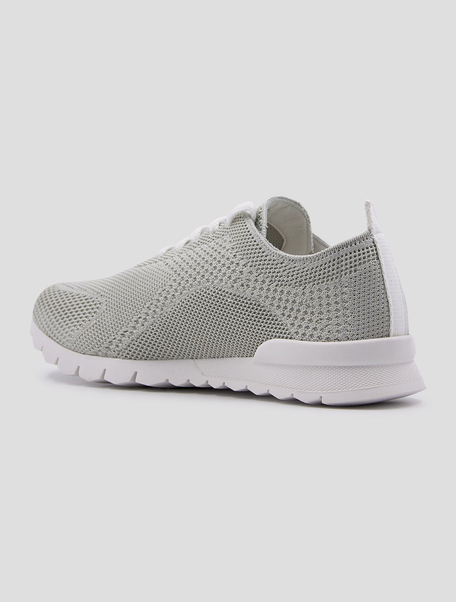 Kiton Gray Cotton Ea Sneakers