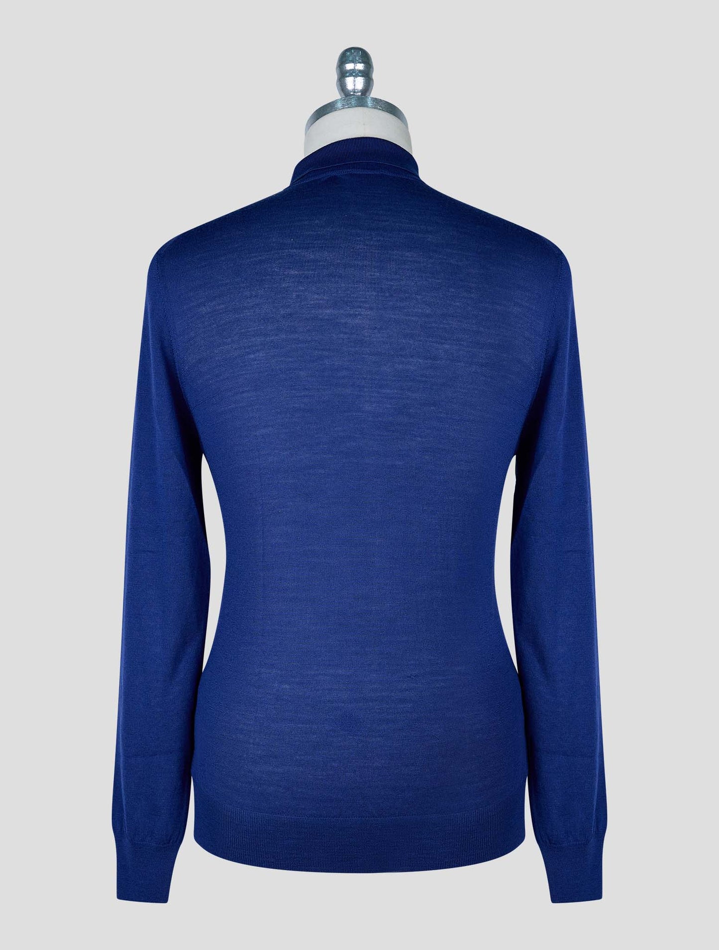 Kiton Blue Wool Sweater Polo