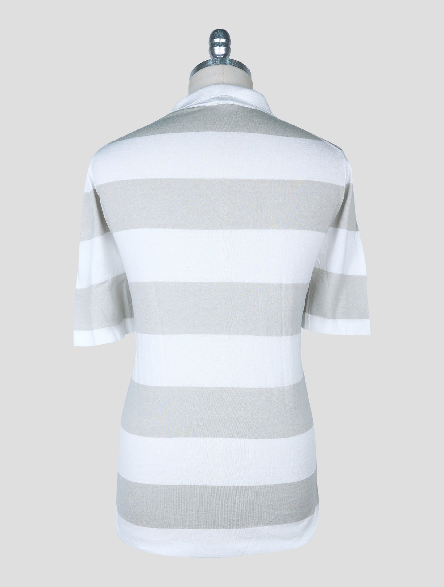 Kiton Beige White Cotton Polo
