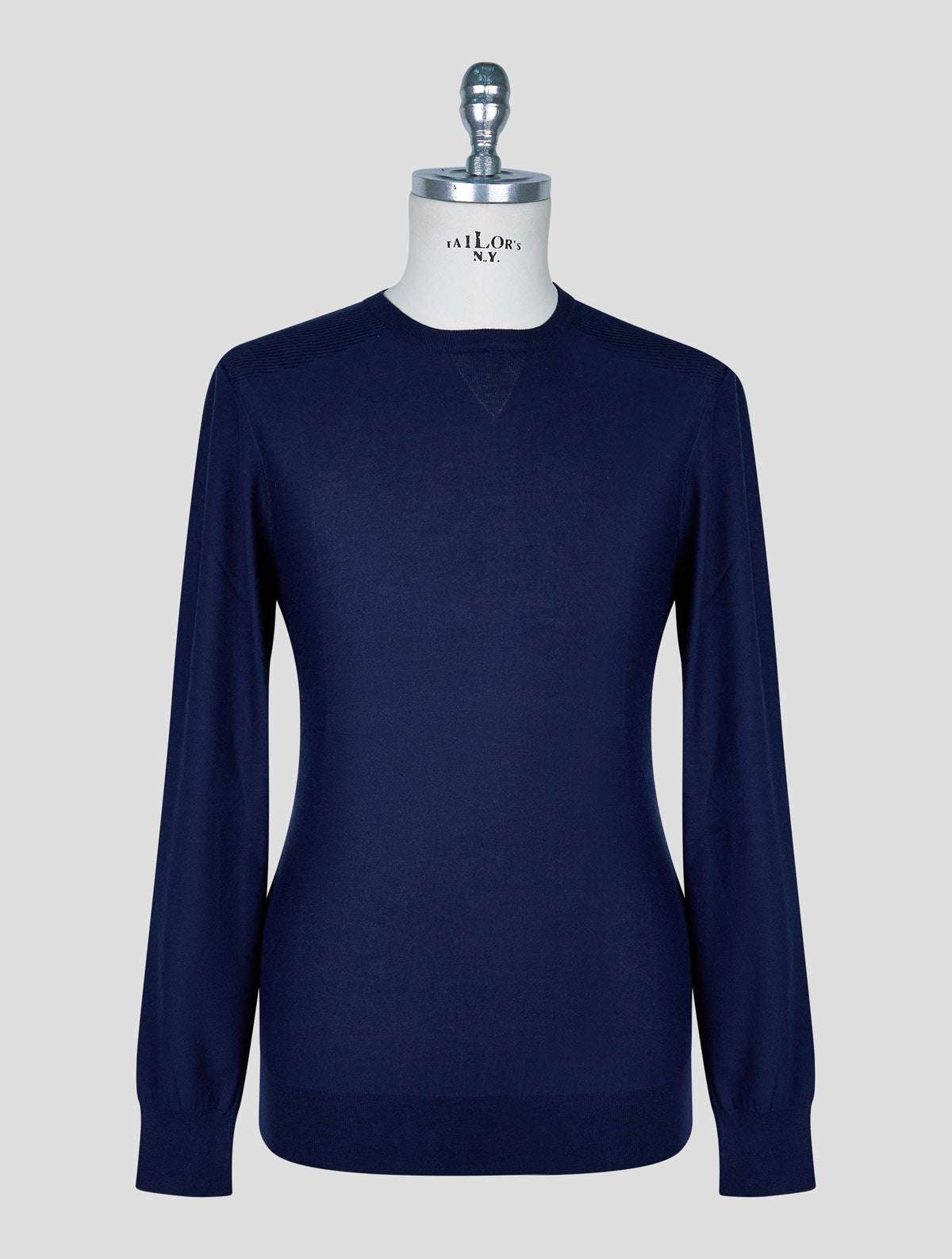 Kiton Light Blue White Cotton Sweater Polo
