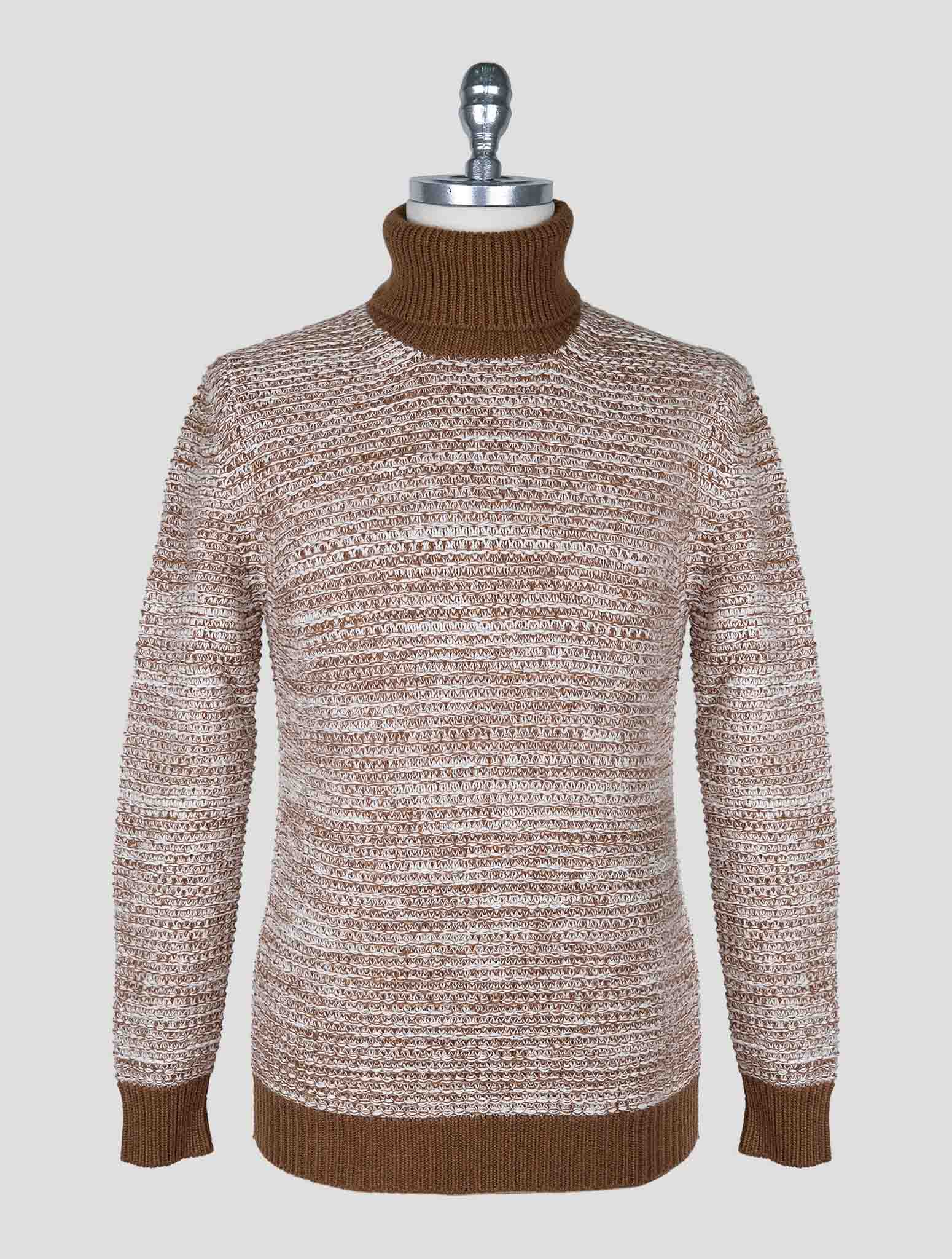 Kiton Brown Cashmere Sweater Turtleneck