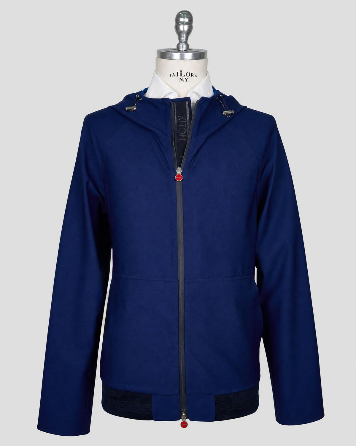 Kiton Blue Pa Wool Ea Silk Coat