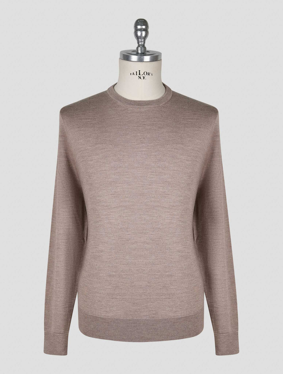 Kiton Brown Cashmere Silk Sweater Crewneck