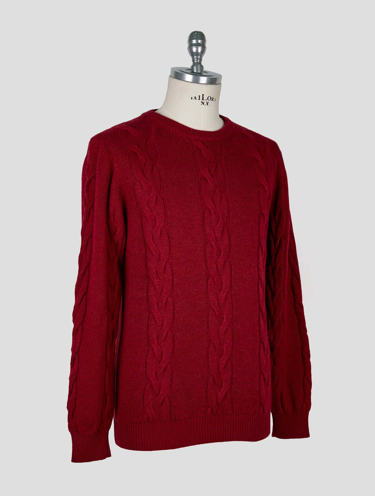 Kiton Burgundy Cashmere Sweater Crewneck