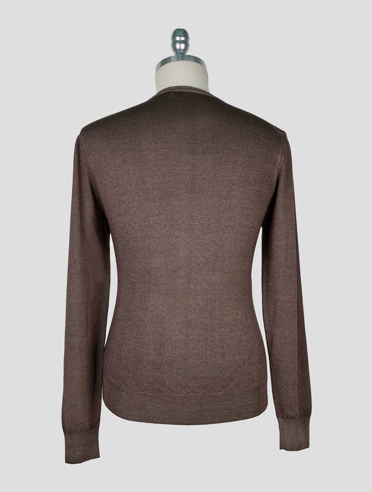 Kiton Brown Wool Sweater Crewneck
