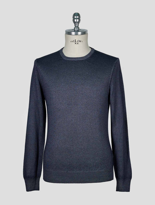 Kiton Gray Wool Sweater Crewneck
