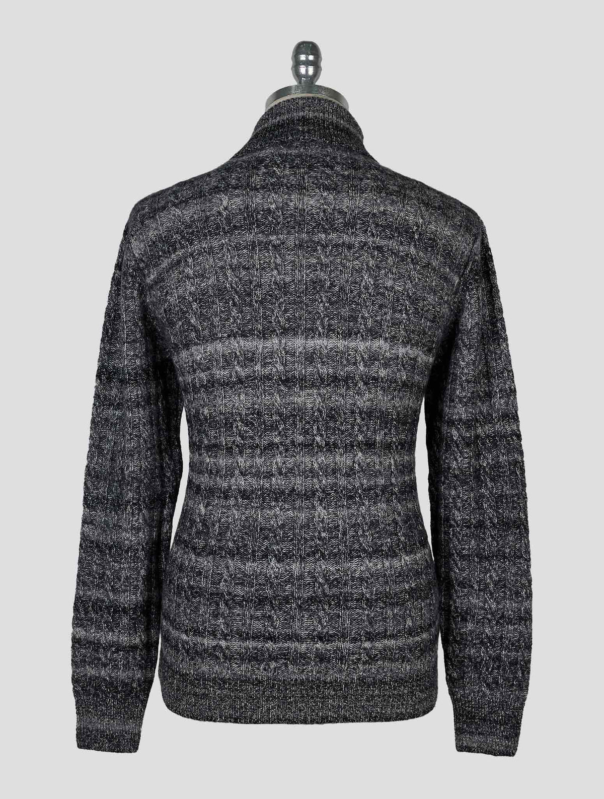 Kiton Gray Cashmere Sweater Half Zip