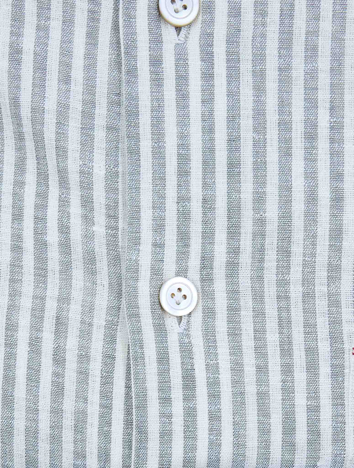 Kiton Gray White Linen Pl Ea Shirt Nerano