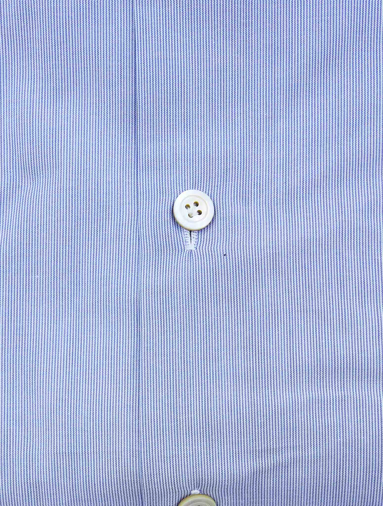 Kiton Light Blue White Cotton Shirt