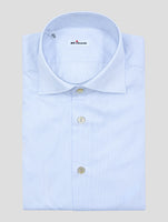 Kiton Light Blue White Cotton Shirt