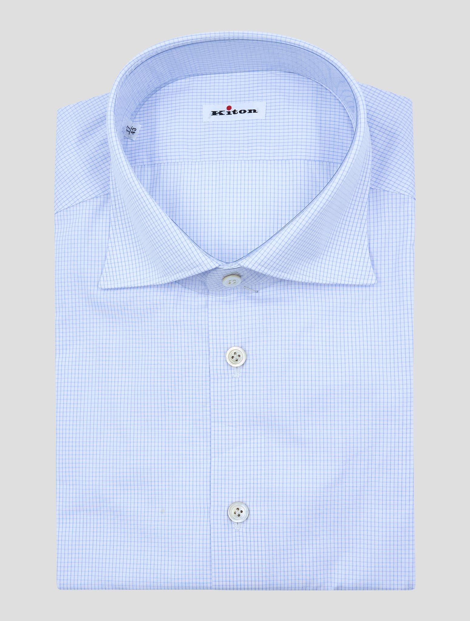 Kiton Light Blue Cotton Shirt