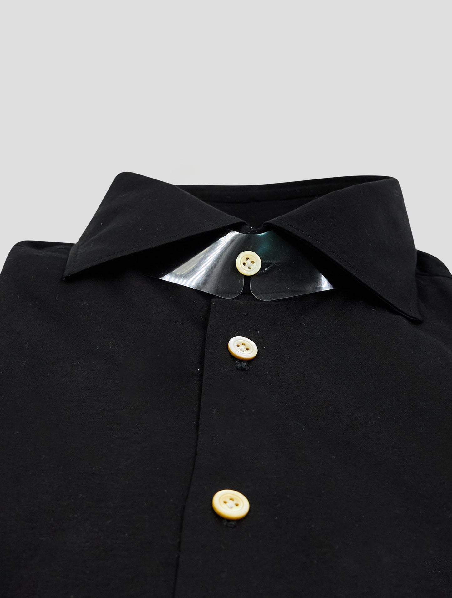 Kiton Black Cotton Shirt