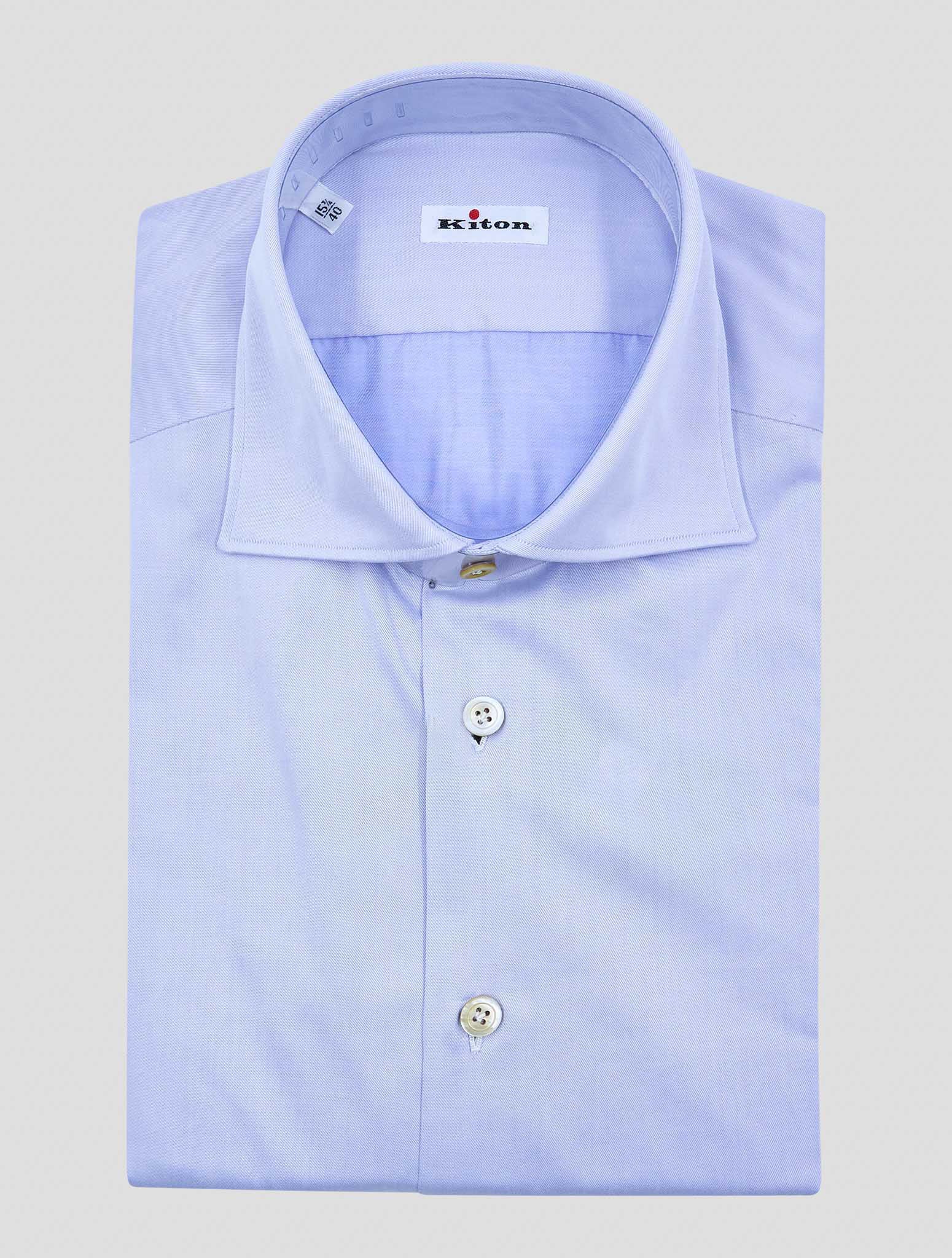 Kiton Light Blue Cotton Shirt