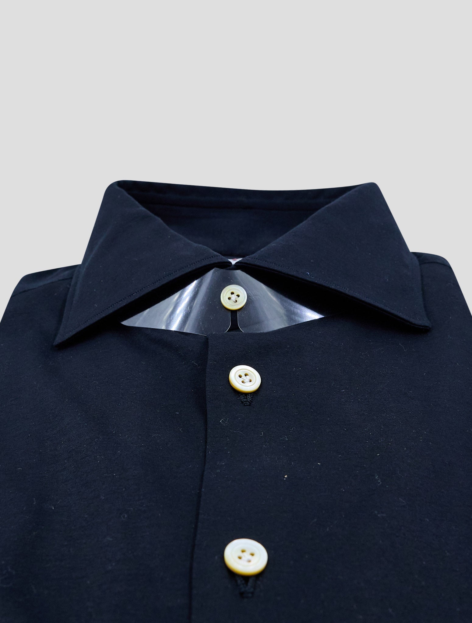 Kiton Black Cotton Shirt