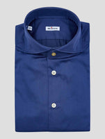 Kiton Blue Cotton Shirt