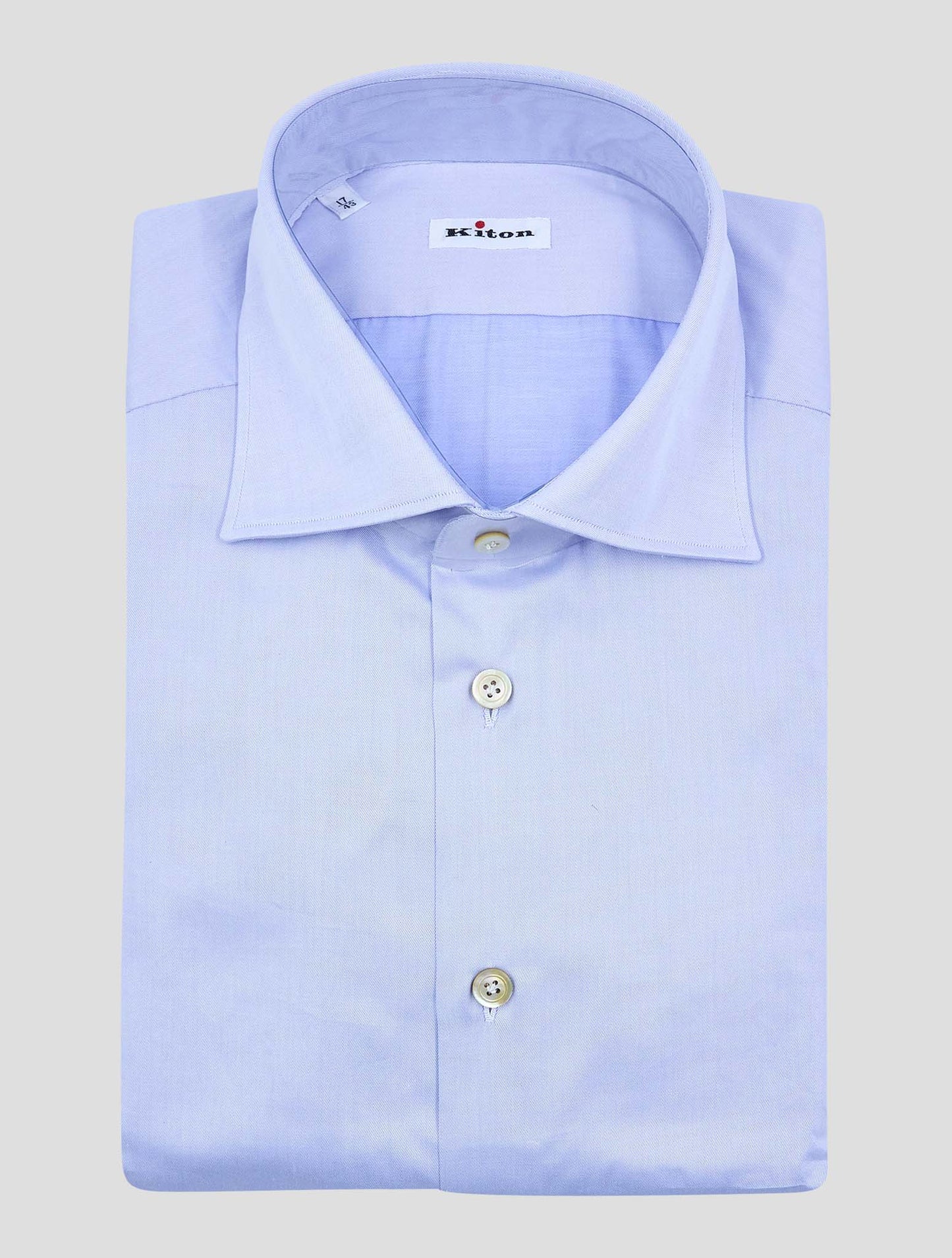 Kiton Light Blue Cotton Shirt