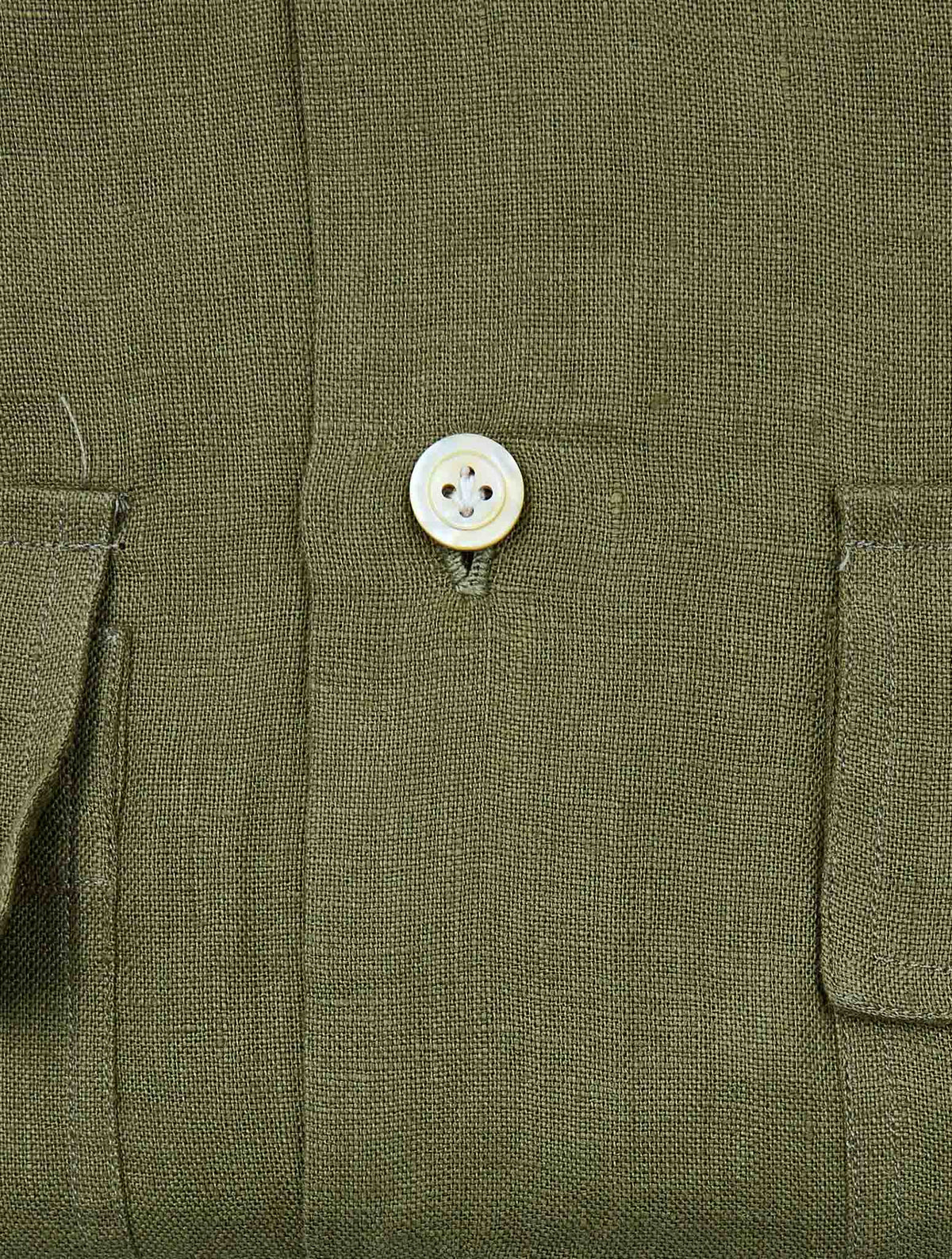 Kiton Green Linen Shirt