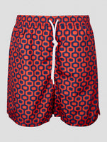 Kiton Blue Red Pl Swim Trunks
