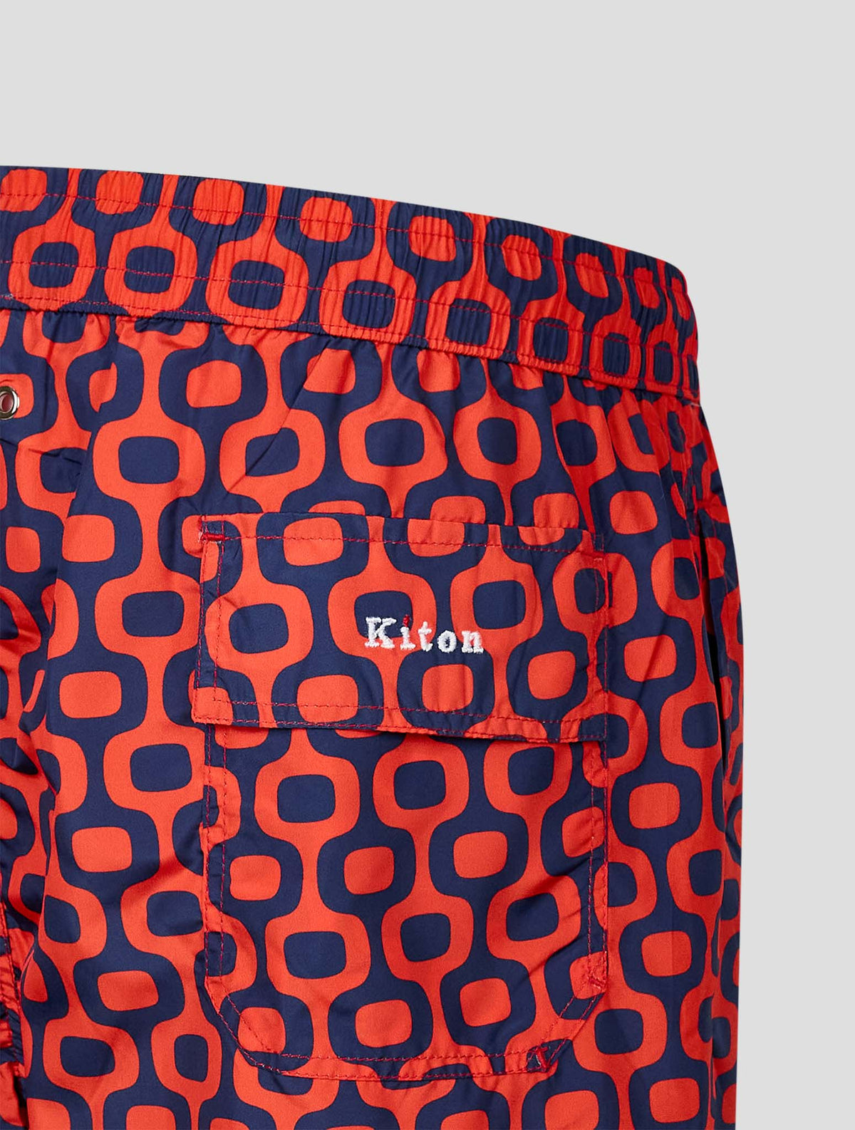 Kiton Blue Red Pl Swim Trunks
