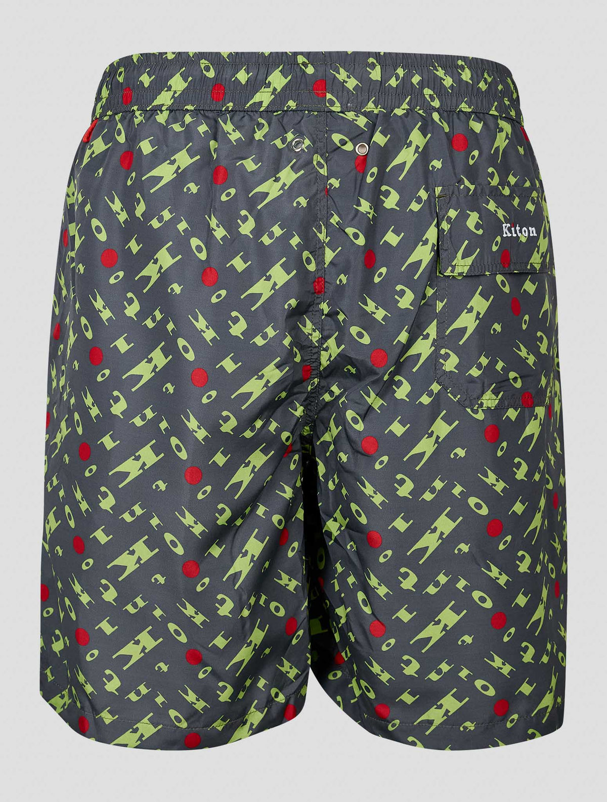 Kiton Gray Green Pl Swim Trunks