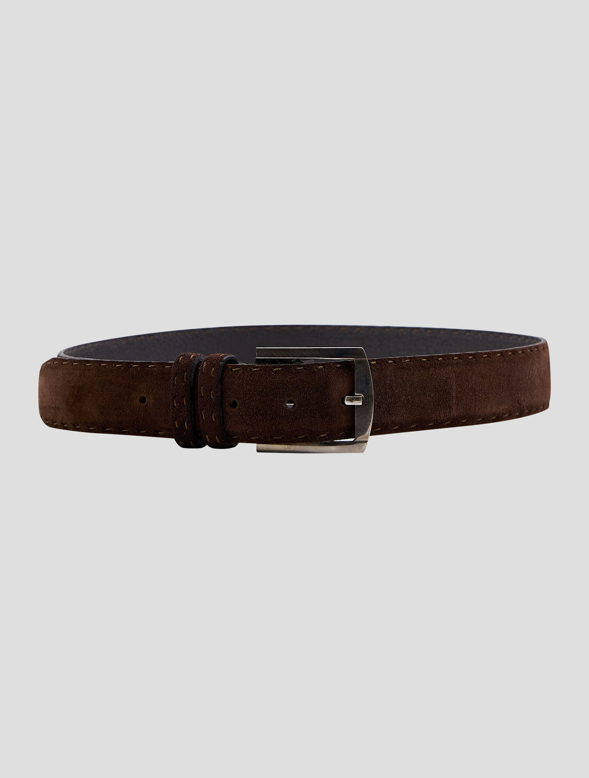 Kiton Brown Leather Suede Belt