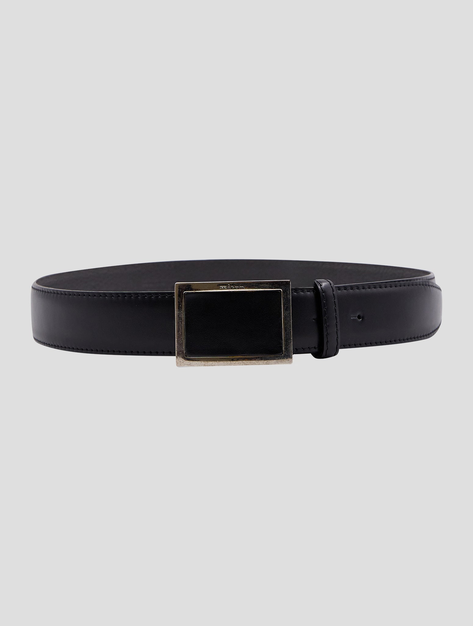 Kiton Black Leather Belt